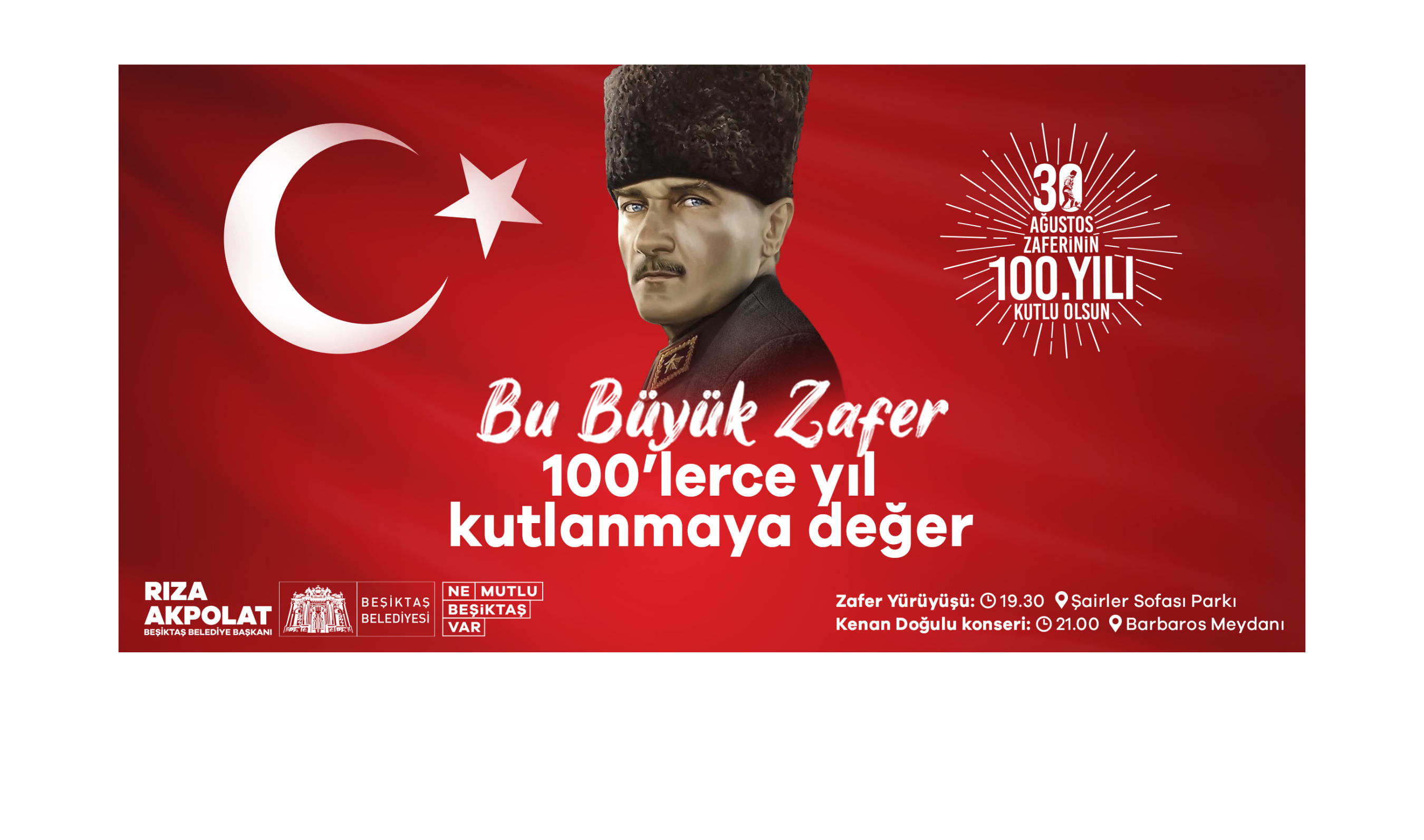 Zaferin 100. yılı Beşiktaş’ta Kenan Doğulu Konseri ile Kutlanacak!